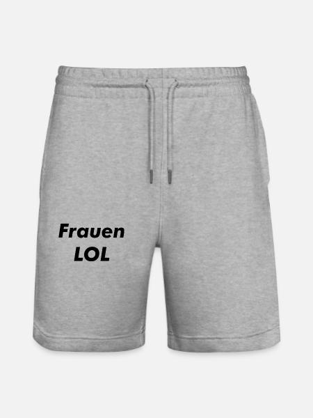 Frauen LOL - Stanley/Stella Unisex Bio Joggingshorts Trainer  - Grau meliert