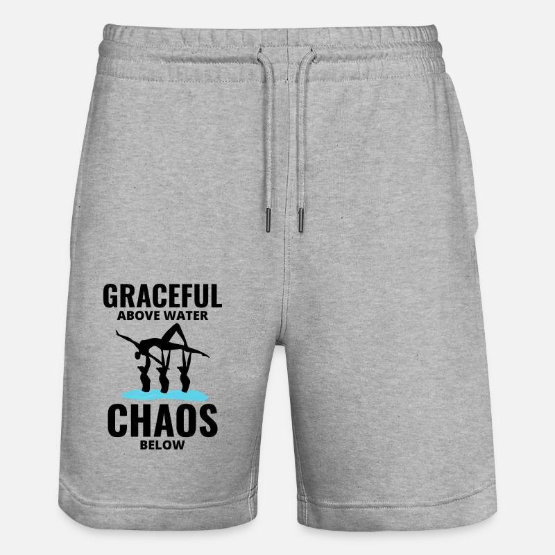 Anmutiges Chaos Synchronschwimm-Teamschwimmer - Stanley/Stella Unisex Bio Joggingshorts Trainer  - Grau meliert
