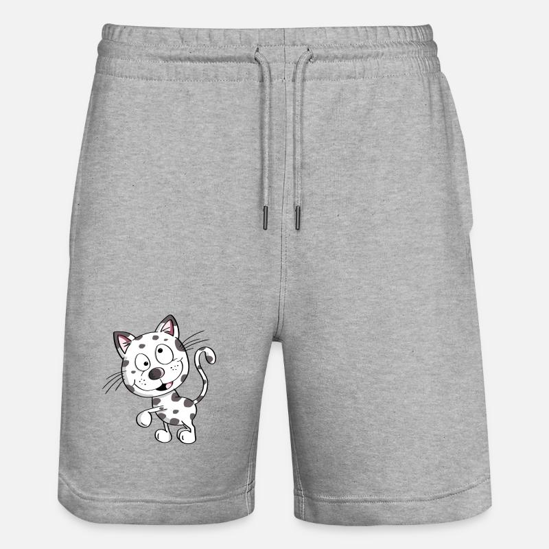 Chat mignon - Chats - Chat - Stubentiger - Short de jogging bio TRAINER Stanley/Stella unisexe - gris chiné