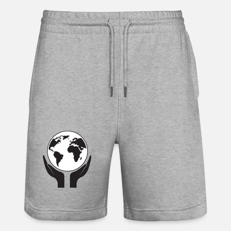 Sauvons notre planète - Short de jogging bio TRAINER Stanley/Stella unisexe - gris chiné