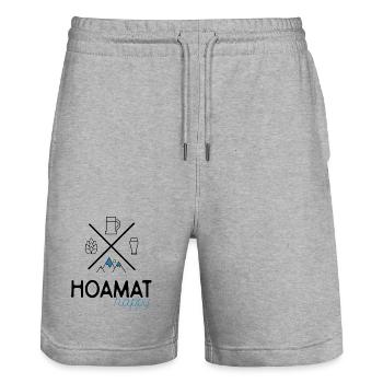 Heimat - Stanley/Stella Unisex Bio Joggingshorts Trainer  - Grau meliert - Vorne - Nik (191cm) & Marisol (170cm)