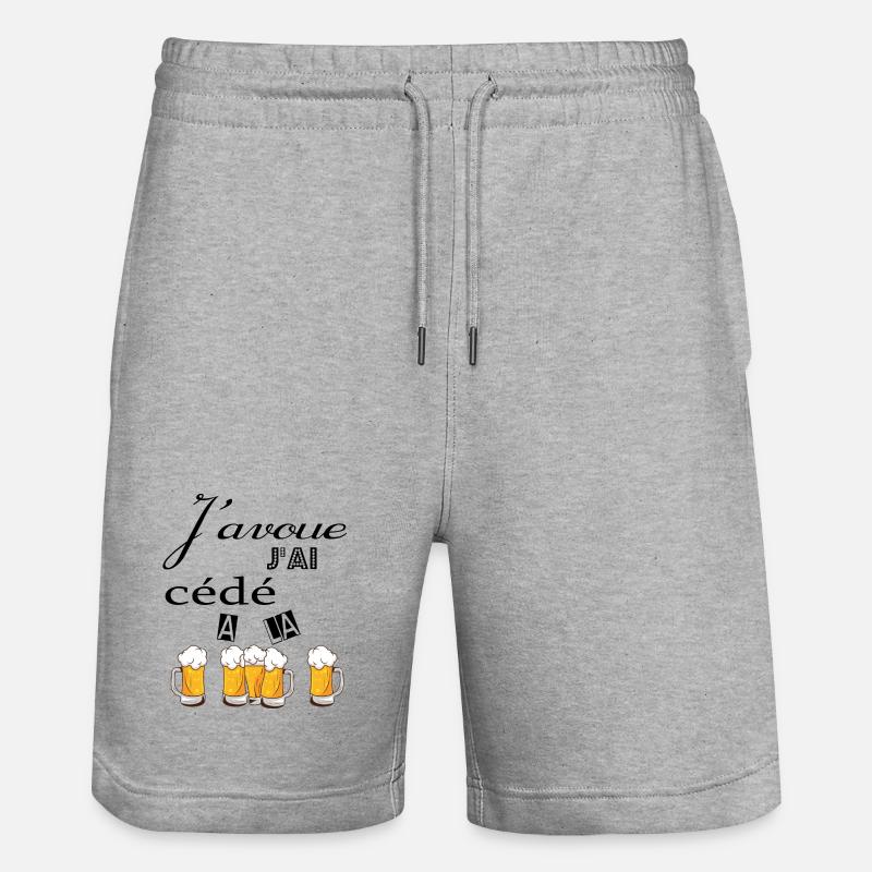 J''ai cédé à la pression - Short de jogging bio TRAINER Stanley/Stella unisexe - gris chiné