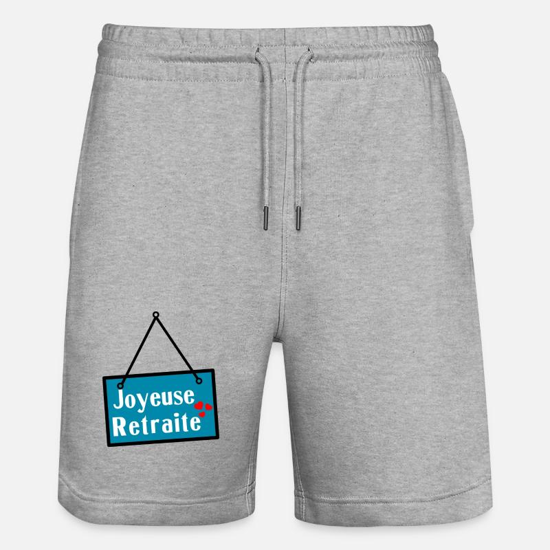 JOYEUSE RETRAITE. RETRAITE - Short de jogging bio TRAINER Stanley/Stella unisexe - gris chiné
