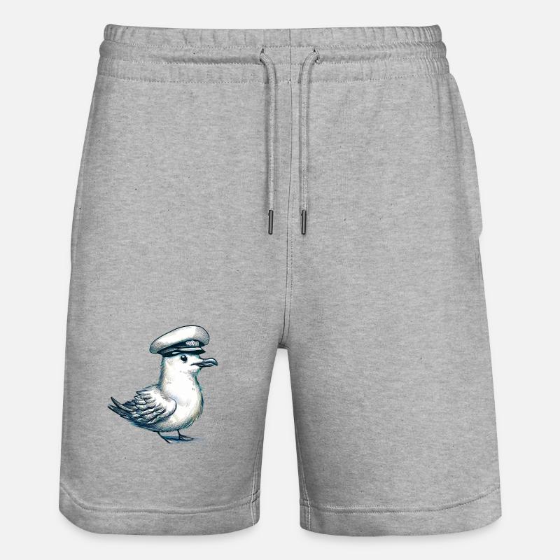 Möwe - Stanley/Stella Unisex Bio Joggingshorts Trainer  - Grau meliert