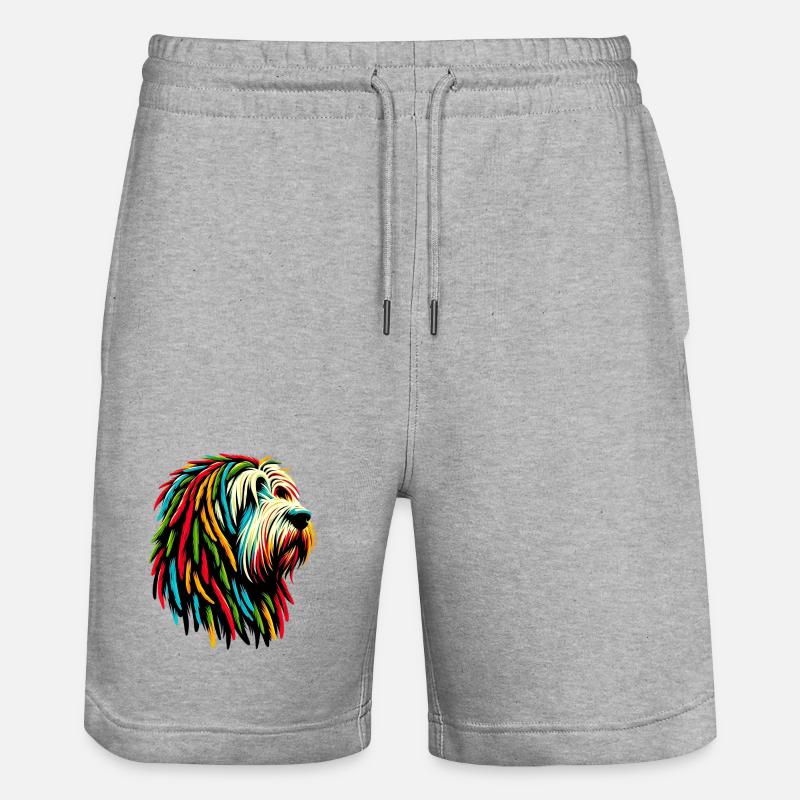 Cane Rasta Giamaica Jamaica Giamaicano - Pantaloncini da jogger ecologici unisex Trainer di Stanley/Stella - grigio melange
