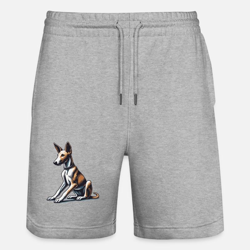 Podengo Português - Short de jogging bio TRAINER Stanley/Stella unisexe - gris chiné