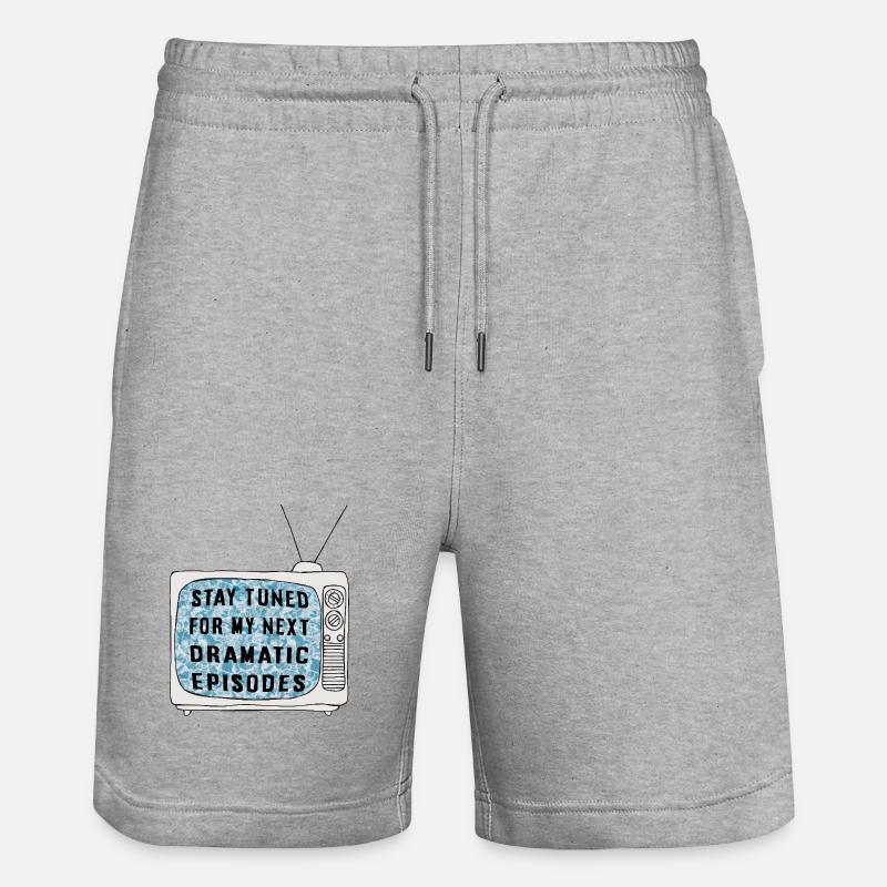 Restez à l’écoute - Short de jogging bio TRAINER Stanley/Stella unisexe - gris chiné