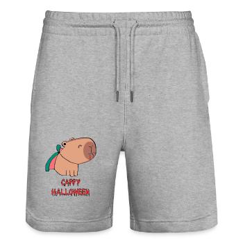 Cappy Halloween - Stanley/Stella Trainer Unisex Organic Jogging Shorts - heather grey - Front - Nik (191cm) & Marisol (170cm)