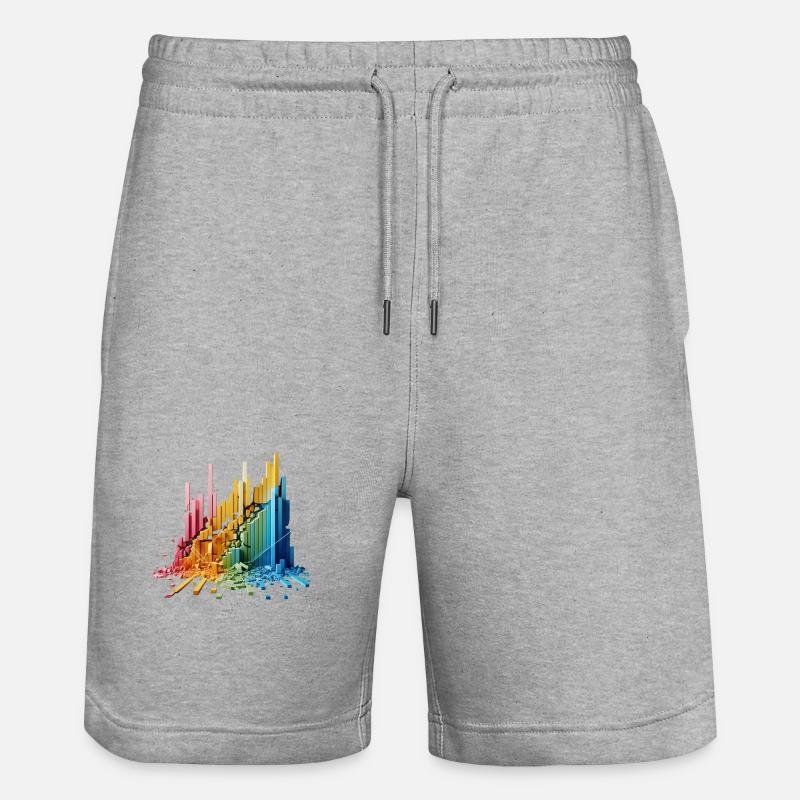 Frequenz-Wand - Stanley/Stella Unisex Bio Joggingshorts Trainer  - Grau meliert