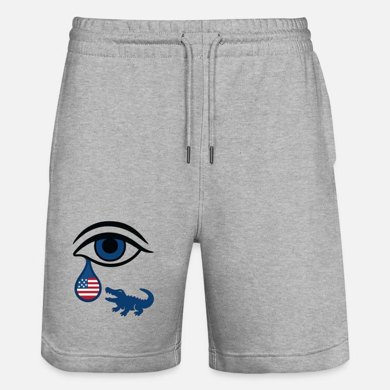 Florida Tear - Stanley/Stella Trainer Unisex Organic Jogging Shorts - heather grey