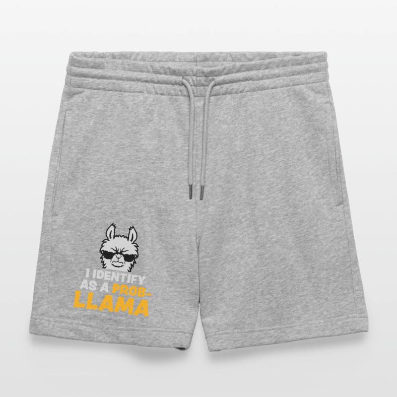 I Identify As A Probllama Cool Lama Problem Spruch Stanley/Stella Unisex Bio Joggingshorts Trainer 