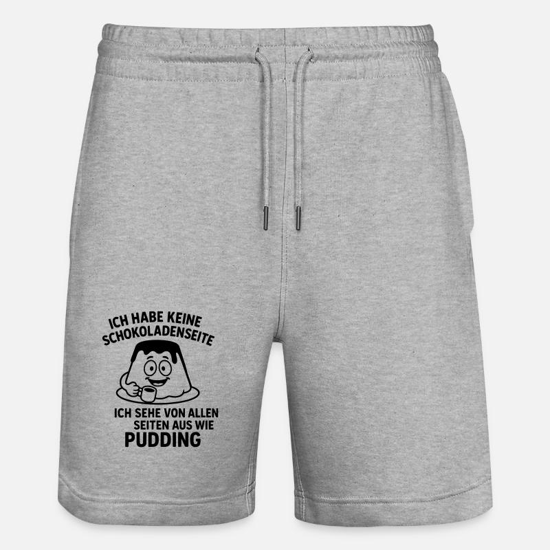 Pudding Côté Chocolat - Short de jogging bio TRAINER Stanley/Stella unisexe - gris chiné