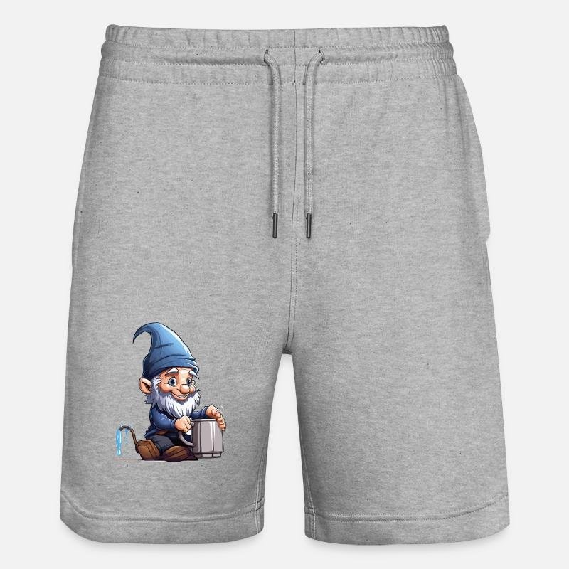 GnomePotterBlue - Short de jogging bio TRAINER Stanley/Stella unisexe - gris chiné