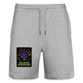 Cybersicherheit: Malware-Forscher - Stanley/Stella Unisex Bio Joggingshorts Trainer  - Grau meliert - Vorne - Nik (191cm) & Marisol (170cm)