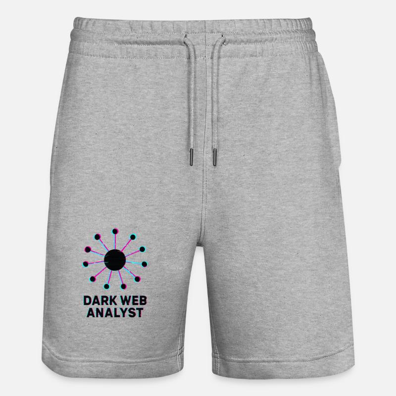 Dark Web Analyst - Cybersécurité - Short de jogging bio TRAINER Stanley/Stella unisexe - gris chiné