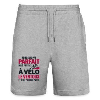 I did the Ventoux by bike bike bike gift cyclist - Stanley/Stella Trainer Unisex Organic Jogging Shorts - heather grey - Front - Nik (191cm) & Marisol (170cm)