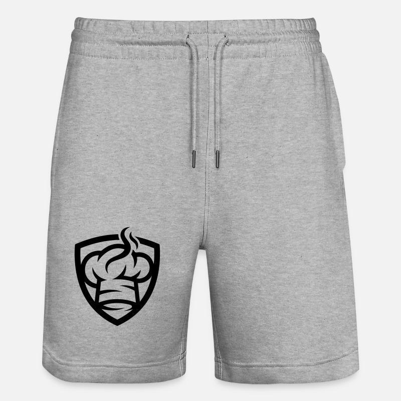 Icône du Chapeau de Chef - Short de jogging bio TRAINER Stanley/Stella unisexe - gris chiné