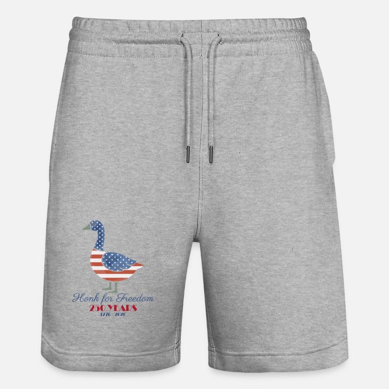 États-Unis 250e anniversaire Floral Patriotic - Short de jogging bio TRAINER Stanley/Stella unisexe - gris chiné