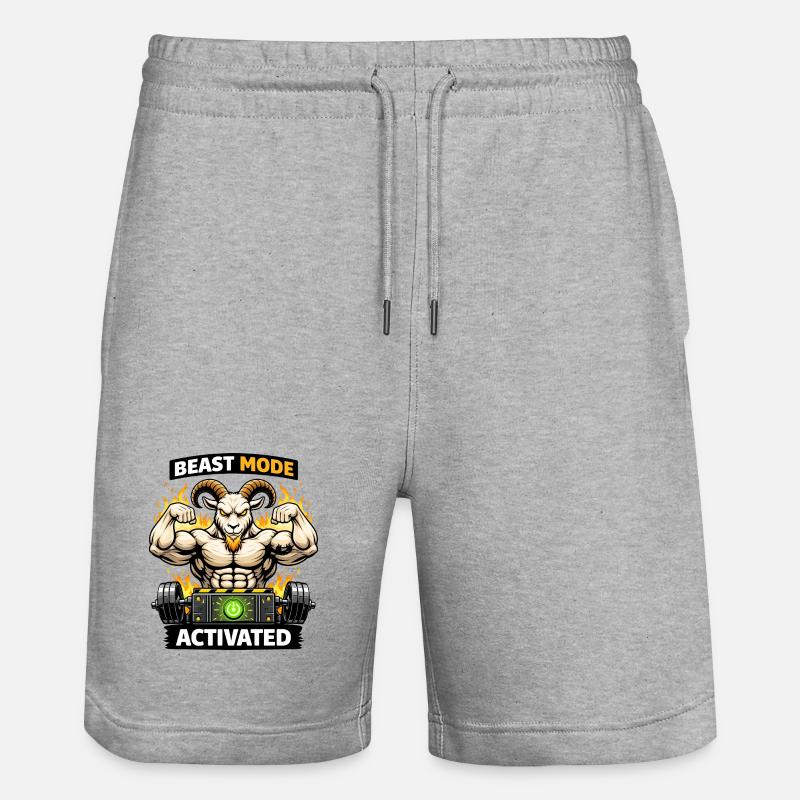 Mode Focus Activé Chèvre - Short de jogging bio TRAINER Stanley/Stella unisexe - gris chiné