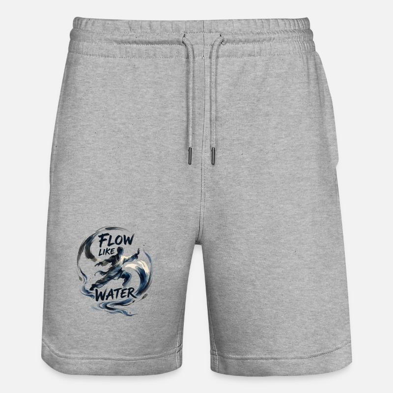 Flux du Tai Chi - Short de jogging bio TRAINER Stanley/Stella unisexe - gris chiné