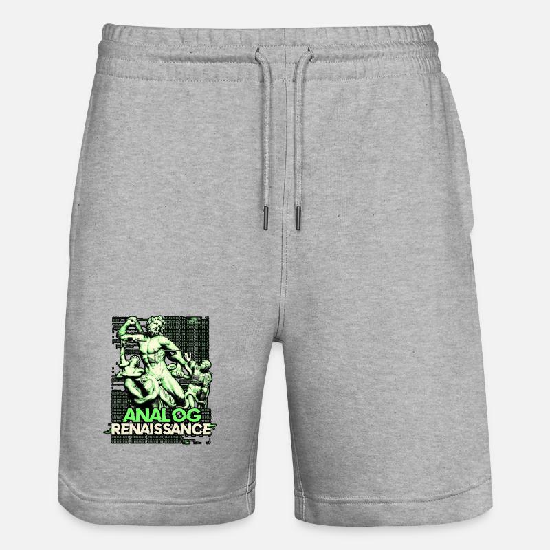 Analog Renaissance - Stanley/Stella Trainer Unisex Organic Jogging Shorts - heather grey