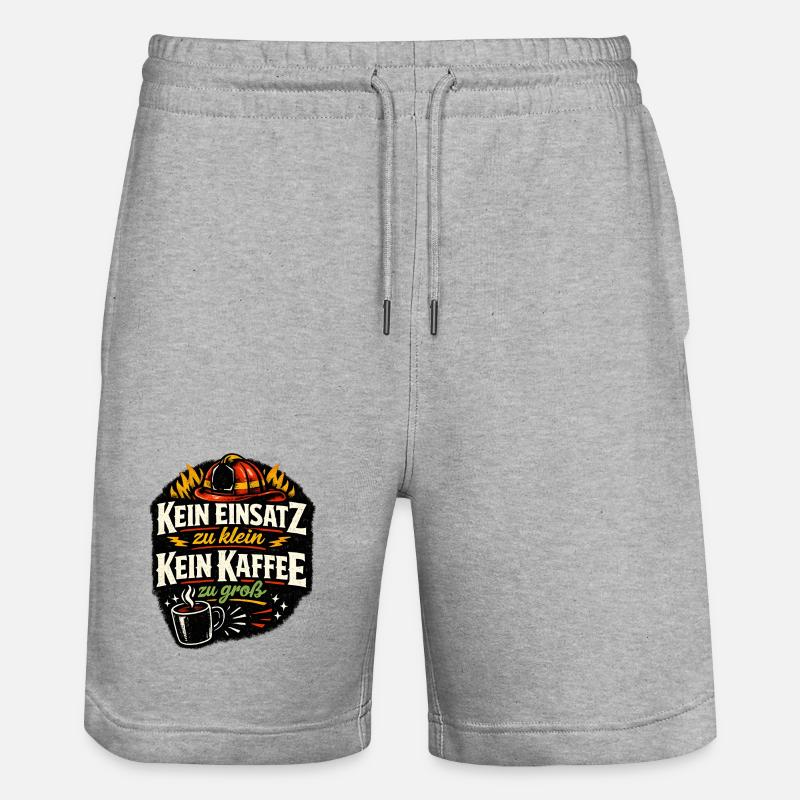 Kein Einsatz Zu Klein Kaffeeheld - Stanley/Stella Unisex Bio Joggingshorts Trainer - Grau meliert
