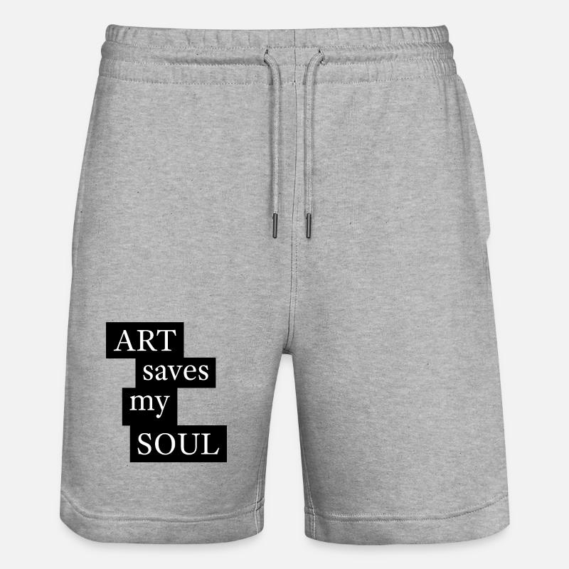 L’ART sauve mon ÂME - Short de jogging bio TRAINER Stanley/Stella unisexe - gris chiné