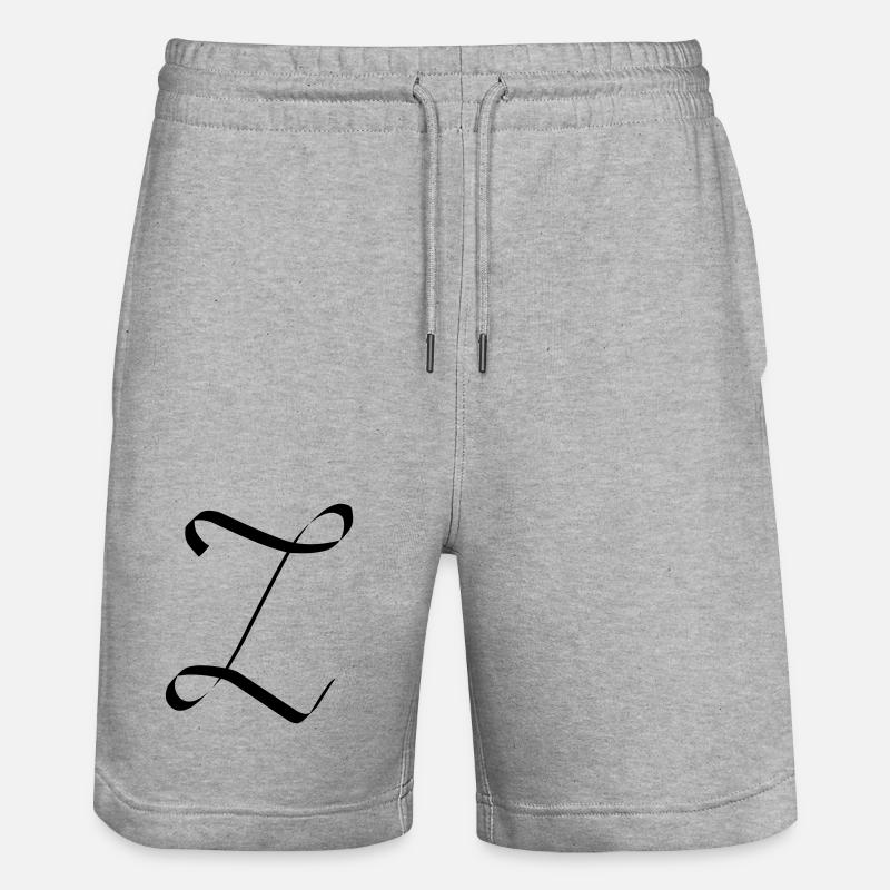 Lettre Z - Short de jogging bio TRAINER Stanley/Stella unisexe - gris chiné