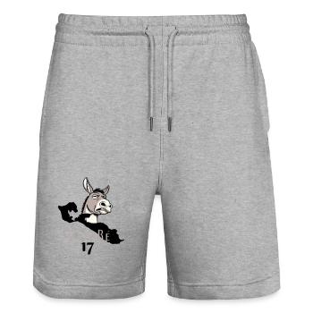 Ane Île de Ré Vintage - Short de jogging bio TRAINER Stanley/Stella unisexe - gris chiné - Devant - Nik (191cm) & Marisol (170cm)