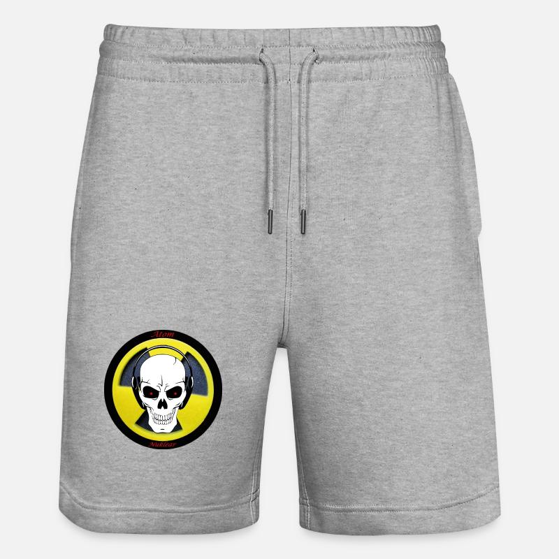 LOGO Atom Nuklear - Stanley/Stella Unisex Bio Joggingshorts Trainer  - Grau meliert