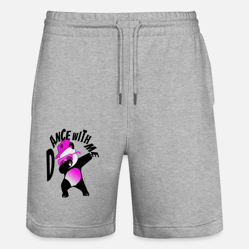 Panda Dance - Stanley/Stella Unisex Bio Joggingshorts Trainer  - Grau meliert