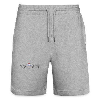 Ich bin ein holländischer Junge - Stanley/Stella Unisex Bio Joggingshorts Trainer  - Grau meliert - Vorne - Nik (191cm) & Marisol (170cm)