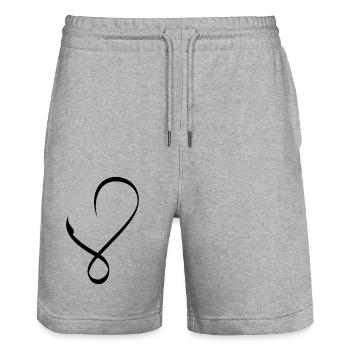 Lam Elif - Stanley/Stella Unisex Bio Joggingshorts Trainer  - Grau meliert - Vorne - Nik (191cm) & Marisol (170cm)