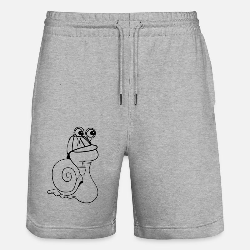 Détective drôle d'escargot - Short de jogging bio TRAINER Stanley/Stella unisexe - gris chiné