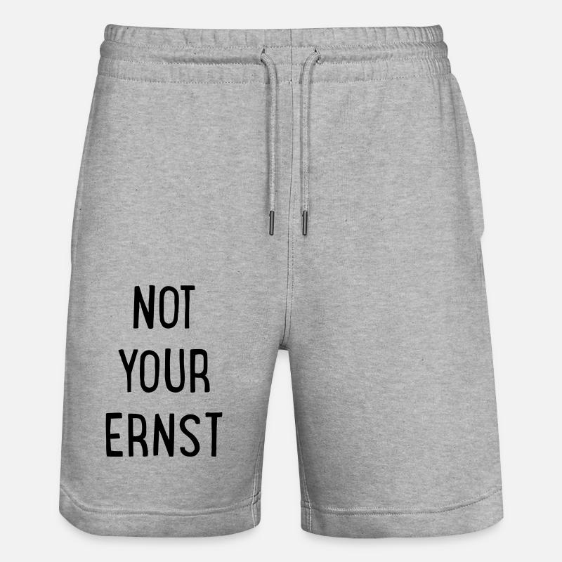Not your Ernst - Stanley/Stella Unisex Bio Joggingshorts Trainer  - Grau meliert