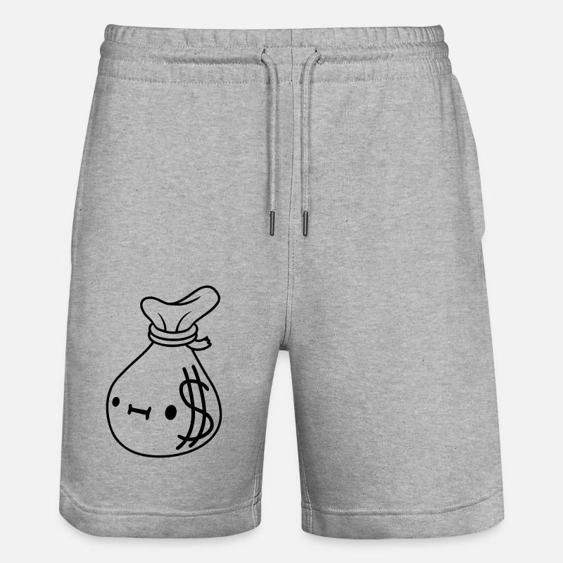 Sac d’argent Comic Face - Short de jogging bio TRAINER Stanley/Stella unisexe - gris chiné