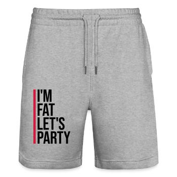 à la grosse laisse faire la fête - Short de jogging bio TRAINER Stanley/Stella unisexe - gris chiné - Devant - Nik (191cm) & Marisol (170cm)