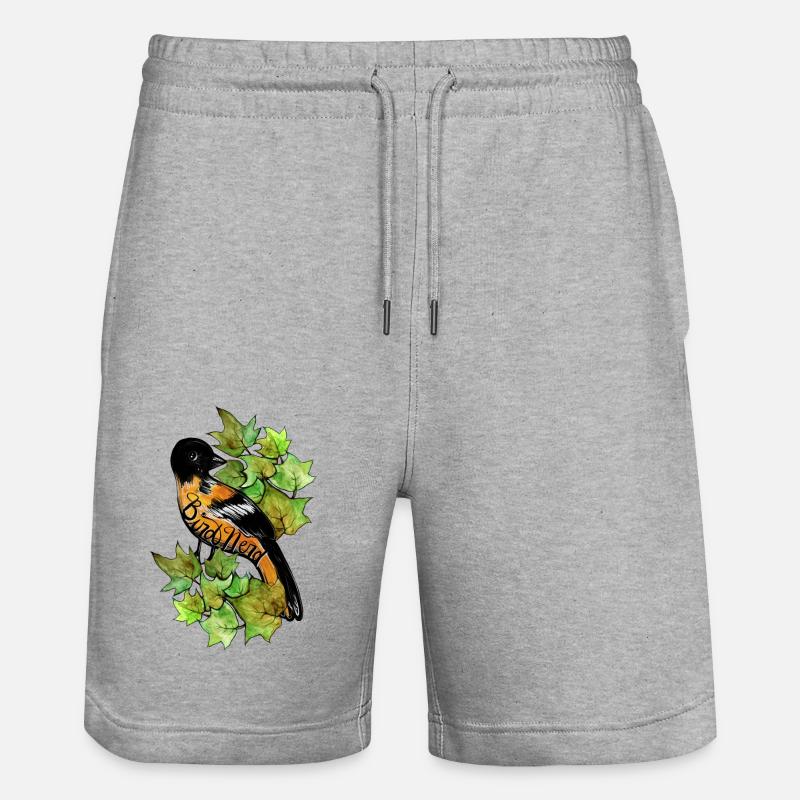 Nerd d’oiseaux - Short de jogging bio TRAINER Stanley/Stella unisexe - gris chiné