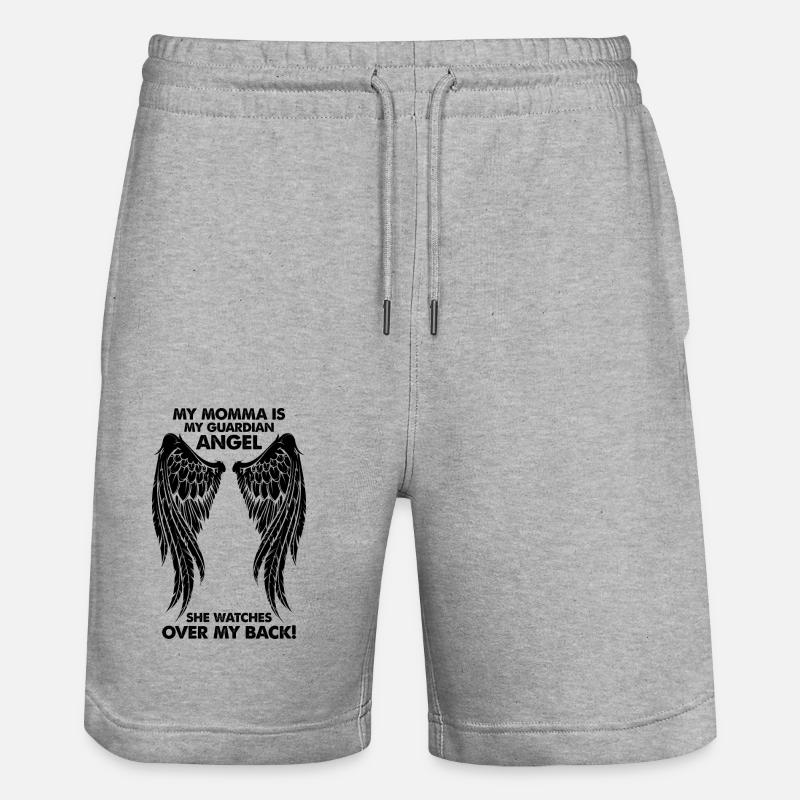 Mia mamma è il mio angelo custode - Pantaloncini da jogger ecologici unisex Trainer di Stanley/Stella - grigio melange
