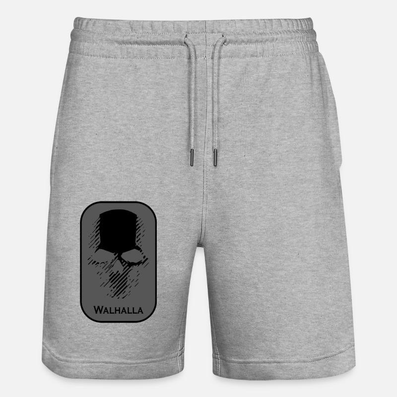 Walhalla - Stanley/Stella Unisex Bio Joggingshorts Trainer  - Grau meliert