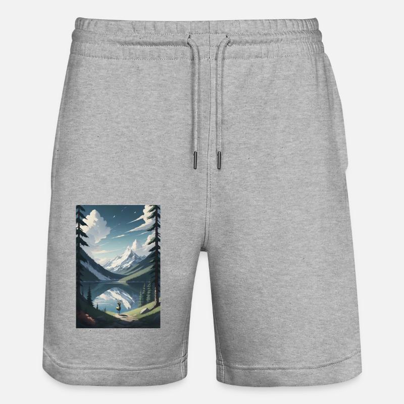 Le Lac des Âmes - Short de jogging bio TRAINER Stanley/Stella unisexe - gris chiné