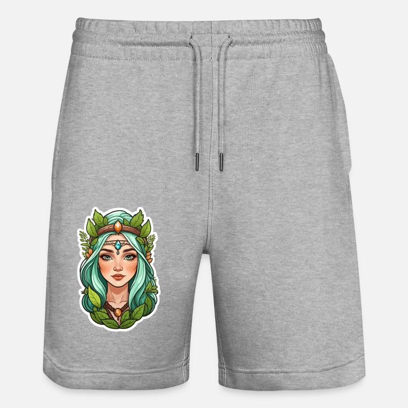 Druide Druide Fantasy Illustration - Short de jogging bio TRAINER Stanley/Stella unisexe - gris chiné