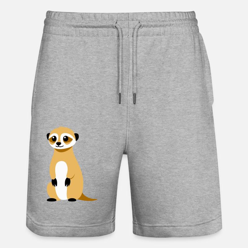 Erdmännchen - Stanley/Stella Unisex Bio Joggingshorts Trainer  - Grau meliert