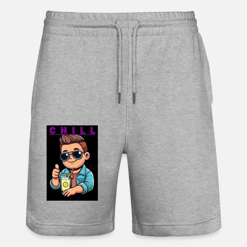 CHILL - Stanley/Stella Unisex Bio Joggingshorts Trainer  - Grau meliert