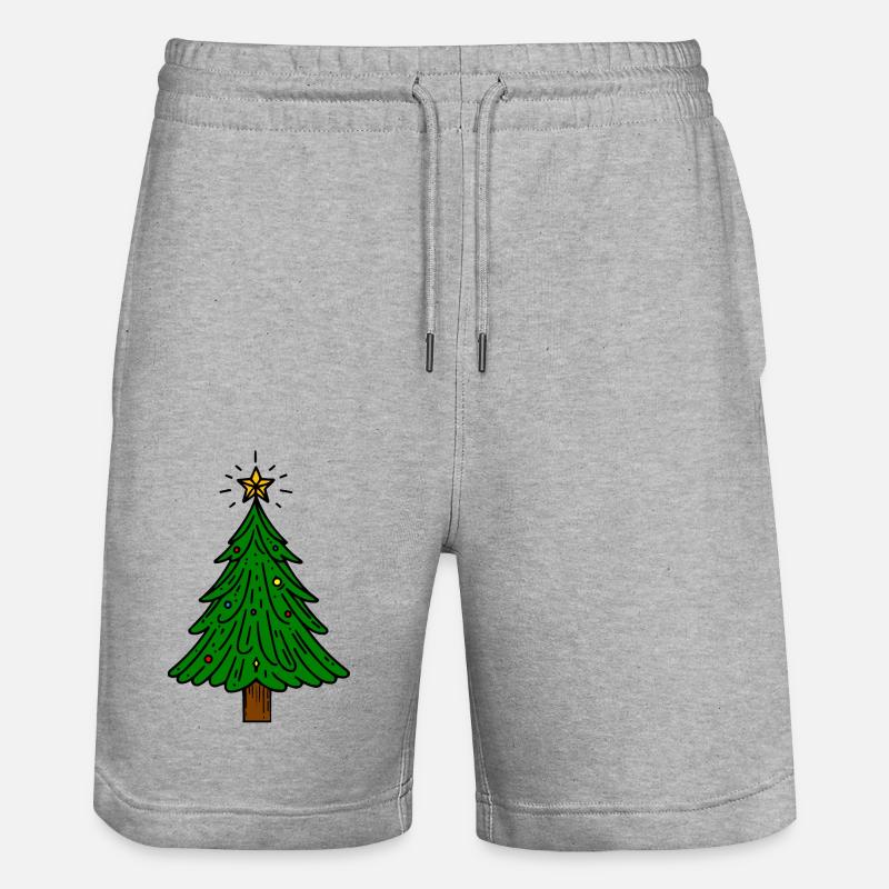 Sapin de Noël - Short de jogging bio TRAINER Stanley/Stella unisexe - gris chiné