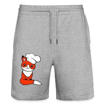 Fox Chapeau de chef Chef Cuisine Restaurant Cuisine - Short de jogging bio TRAINER Stanley/Stella unisexe - gris chiné - Devant - Nik (191cm) & Marisol (170cm)