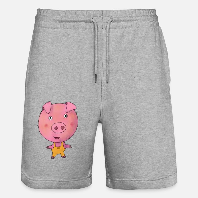 Cochon Cochon Truie - Short de jogging bio TRAINER Stanley/Stella unisexe - gris chiné