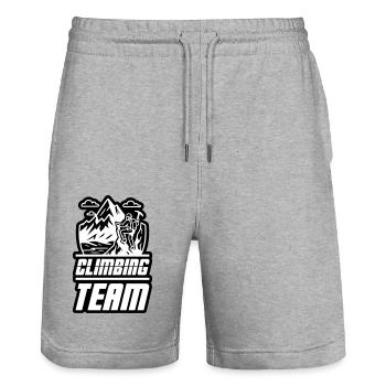 Bergsteiger Team - Stanley/Stella Unisex Bio Joggingshorts Trainer  - Grau meliert - Vorne - Nik (191cm) & Marisol (170cm)
