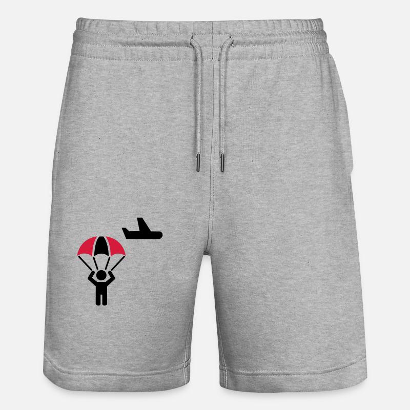 Parachutistes - Short de jogging bio TRAINER Stanley/Stella unisexe - gris chiné