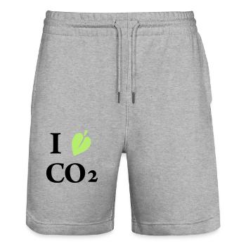i love co2 - Stanley/Stella Unisex Bio Joggingshorts Trainer  - Grau meliert - Vorne - Nik (191cm) & Marisol (170cm)
